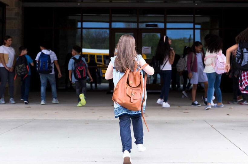 Alunos na escola