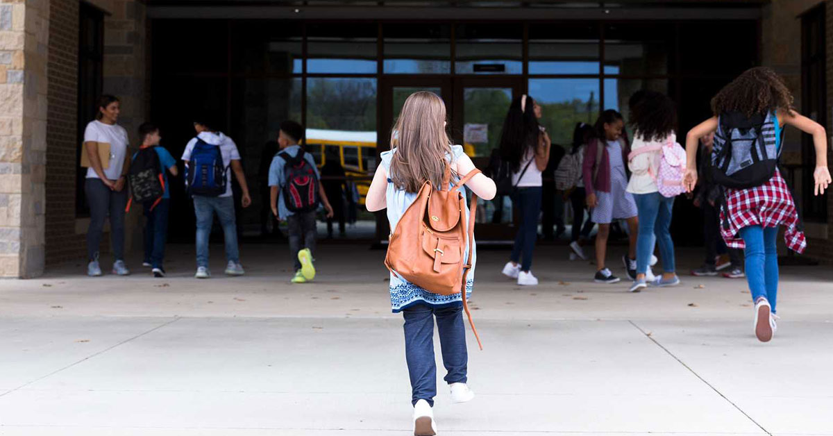 Alunos na escola